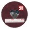 Dark Red Suede Mat Board for 4x4 Inch Frames - Heart Opening for 2x2 Photos